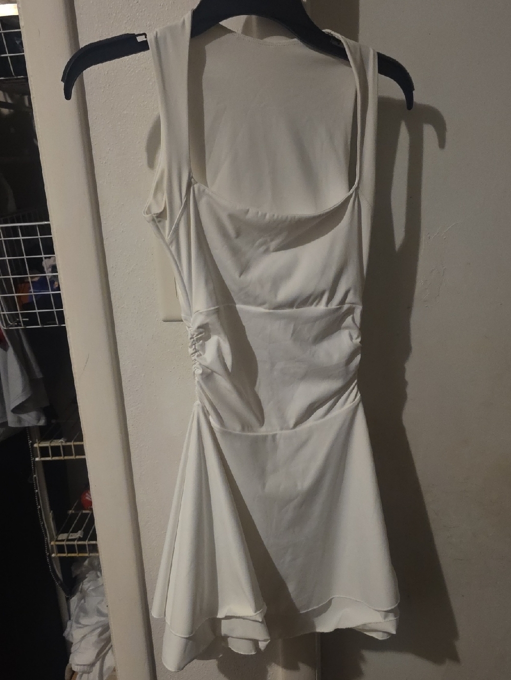 Women's White Sleeveless Fit & Flare Dress